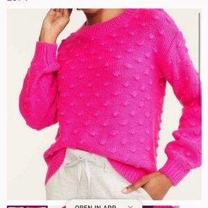 Lou & Grey pink Pom Pom sweater